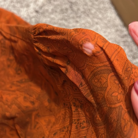 SOLD Christy Dawn Elle Dress in Pumpkin Paisley M - Picture 7 of 7
